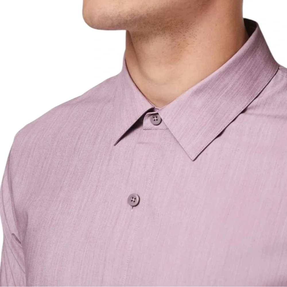 Lululemon Down To The Wire SS Heathered Vintage Plum soft/stretch shirt  | XL - Picture 4 of 16